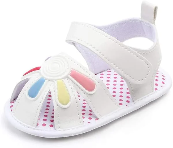 Baby Flickor Sommarskor Baby Halkfria Frans Sandaler Vita