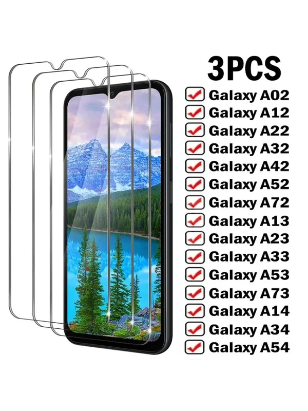 AliExpress - 3-teilige Vollbildschutzfolien für Samsung Galaxy A12 A22 A32 A52S A13 A33 auf Samsung A53 A72 A73 A54 A14 A24 A34 gehärtetes Glas