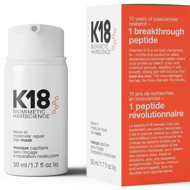 AliExpress - Masque capillaire réparateur moléculaire sans rinçage K18 50ml 150ml, traitement à la kératine pour une conditionnement en profondeur, 
