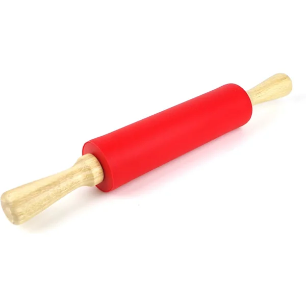 39cm*5.3cm Kavel Non-stick Silikon Skal Yta Trähandtag Kavel Hem Kavel Kavel Center Hammer Kavel Stick Torr R