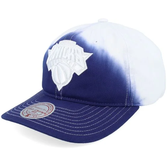 Mitchell & Ness - NBA Modrá unconstructed Kšiltovka - New York Knicks Dip Dye Pro Royal Dad Cap @ Hatstore