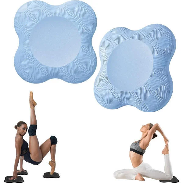 Yoga Knee Pads - 2-piece set - Yoga Protection for Knees - Exercise Balance Mat - Non-slip Yoga Mat - Blue