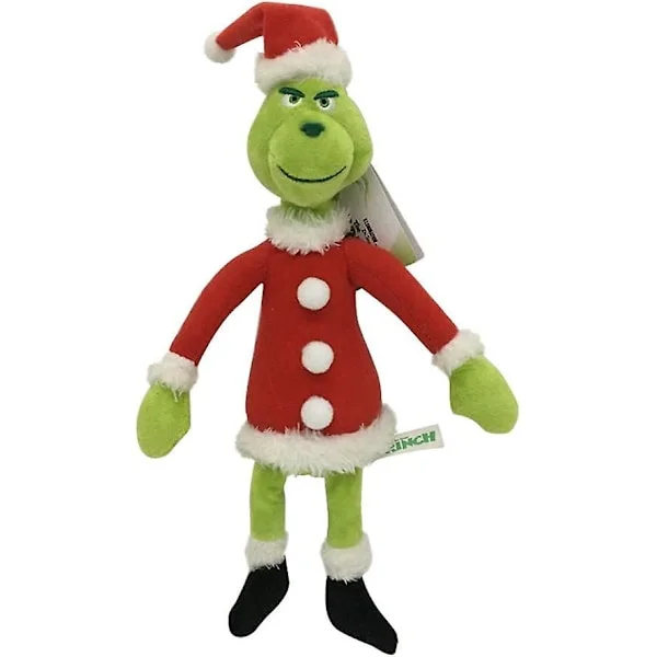 Grinch Plussjdukke For Juleromdekorasjon Grønn Monster 32cm A