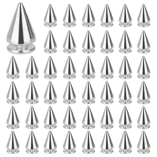 50 st Koniska Nitar Spikar 10*26mm Punk Spikar Nitar Coola Metallspikar Nitar Skruv Bakre Kula Nitar för Kläder Läderjacka DIY Hantverk Bälte Väska BH