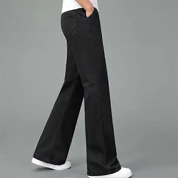 Nye tynde sommerjeans med svaj i benene til mænd, højtaljede lange flare jeans til mænd Jeans Hommes Bell Bottom Jeans til mænd