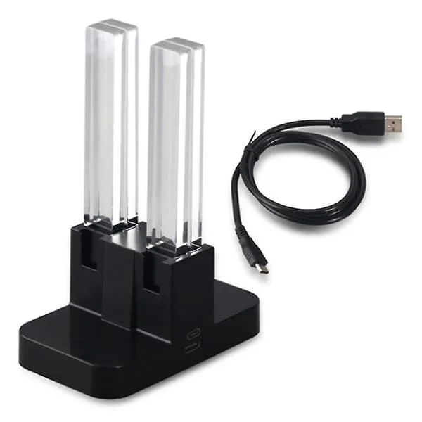 4-i-1 Ladestasjon Kompatibel Med Nintendo Switch Med Lampepost LED-Indikasjon, Lader Stativ Stasjon Med Laderkabel (FMY)