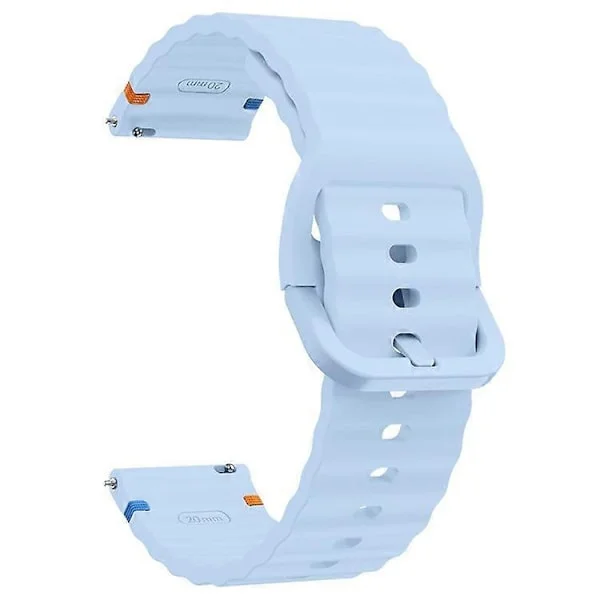 22 mm Silicone Strap Compatible with Xiaomi Watch S4 Sport / Redmi Watch 5 Active Wave Design Watch Band Light Blue