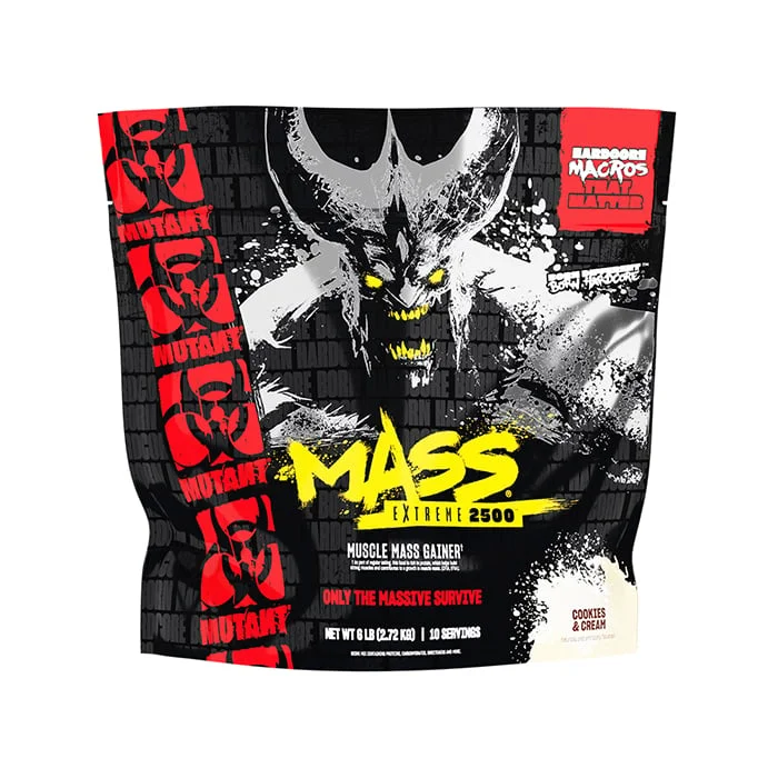Weight gainer Mutant Mass Extreme 2500 Gainer 2,72 kg, Cookies & Cream - Bodyman.dk