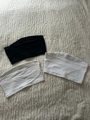 3-pack bandeau tubtoppar svart & vit