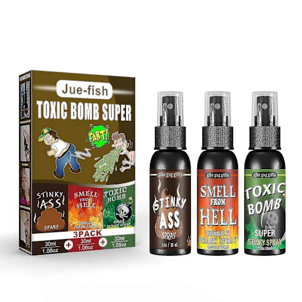 Kraftig Prutte Spray, Ekstra Stærk Formel - 30ml, Lugtende og Stinkende Prutte Spray