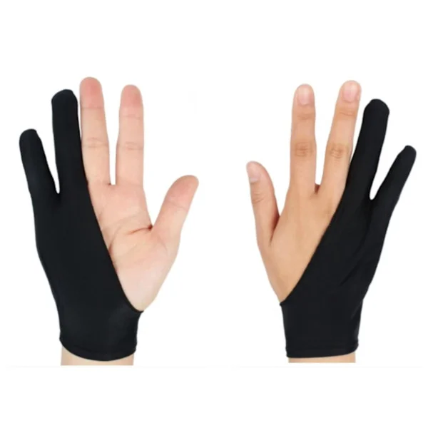 2-pack konstnärshandskar för ritning - Handavvisande handskar för iPad-surfplatta, vänster och höger hand