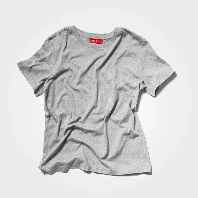 Heather Grey T-Shirts for Women, Sustainable & 100% Circular, X-Small