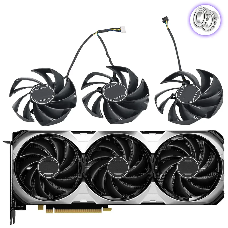 AliExpress - Ventilateur de remplacement pour carte graphique MSI GeForce RTX 4070 4070S 4070Ti 4070TiS VENTUS 3X, ventilateur de refroidissement GPU 