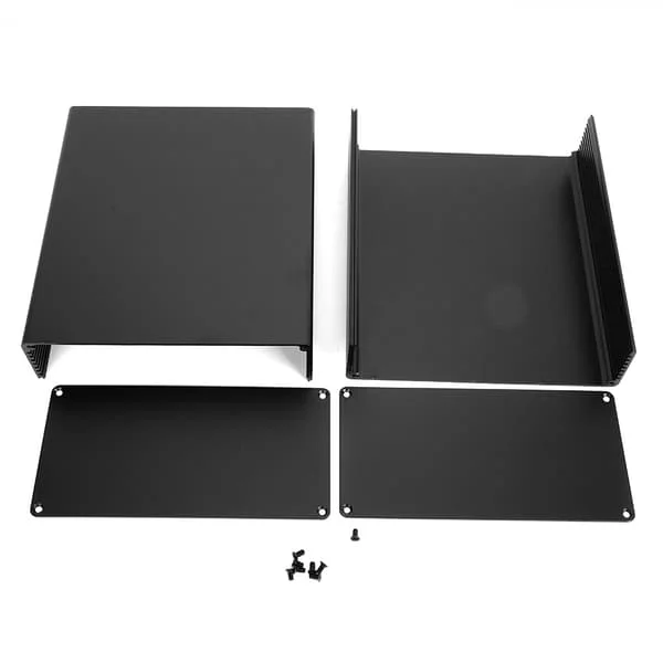 Aluminiumkapsling PCB-koblingsboks printkorttilbehør sand sort til GPRS