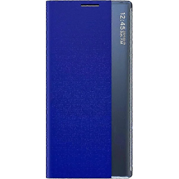 Samsung Galaxy S20 FE Smart View Flip Cover - Premium Läderfodral, Spegelfönster, Stilrent, Skyddande Flipfodral