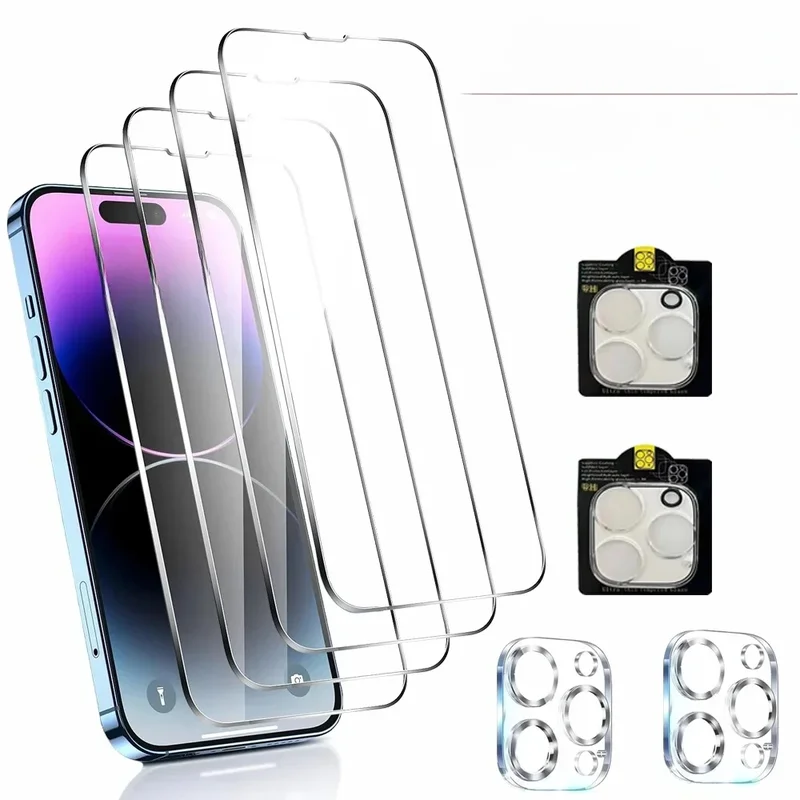 AliExpress - 1~4Pcs HD Displays chutz folie für iPhone 17 16 15 14 Pro Max gehärtetes Glas für iPhone 11 12 13 Mini Kamera Objektiv Film iPhone 17 16 