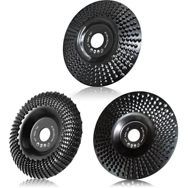 Träslipskiva 125 mm, 3-delade slipskivor för formning, slipning och kapning. Hjul för vinkelslipmaskin