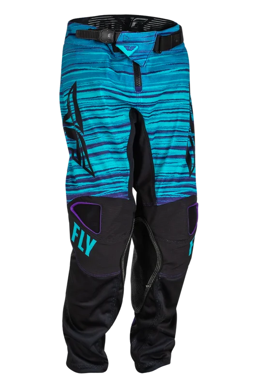 FLY Racing Kinetic Mesh Youth MX Trousers Black/Blue/Purple 24