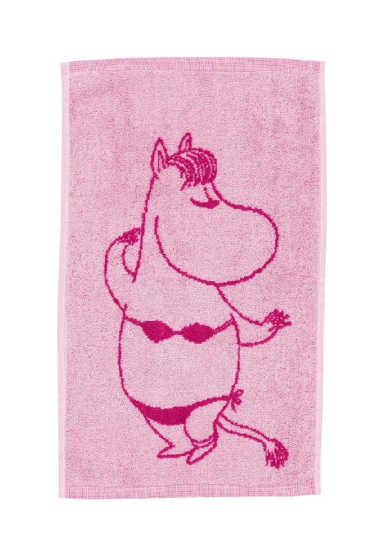 Arabia Mumin handduk 30x50 Snorkfröken rosa GOTS Badrumstextilier CM