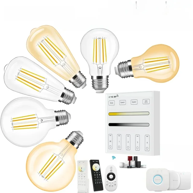 AliExpress - Ampoule LED 10Zigbee E27 220V 7W G95 A60 ST64, variable intelligente 2.4G RF classique rétro Edison Filament Vintage Double blanc 2200K-