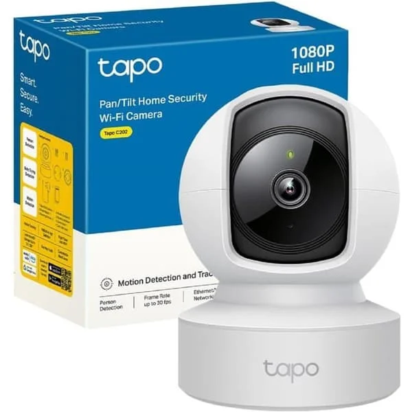 WiFi Övervakningskamera - Tapo - C202 - 360° HD 1080p - Nattseende - Dubbelriktad Ljud