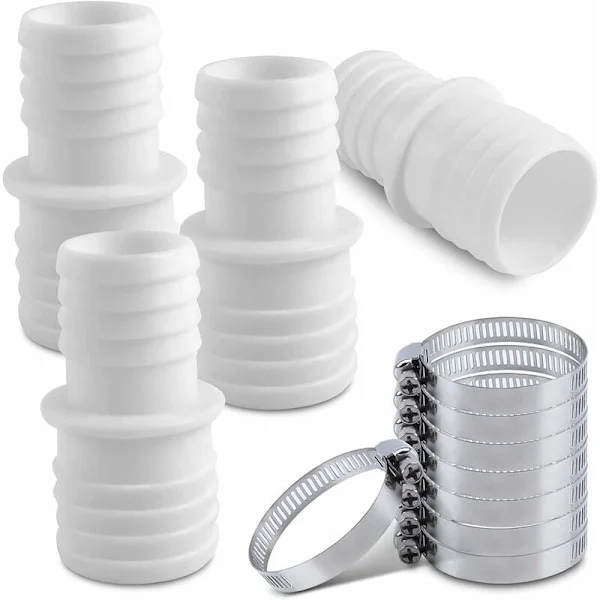 4 st slangkopplingar för pool, slangkoppling med slangklämmor, 32 mm till 38 mm slangkoppling för pool, slangadapter för pool, slang A