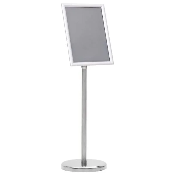vidaXL Skyltställ A4 silver aluminiumlegering