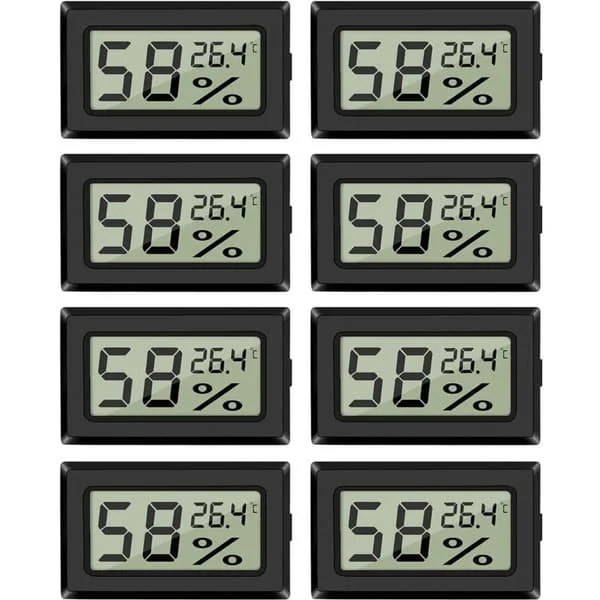 Pakkaus Mini-hygrometri-lämpömittari Digitaalinen sisäilman kosteusmittari lämpötila-anturilla kasvihuoneeseen, autoon, kotiin, toimistoon, Celsius (°