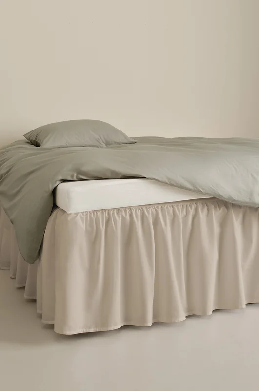 Jotex - Volangsängkappa Ekologisk Höjd 45 Cm Beige ZACK - Köp Sängkappor hos Jotex