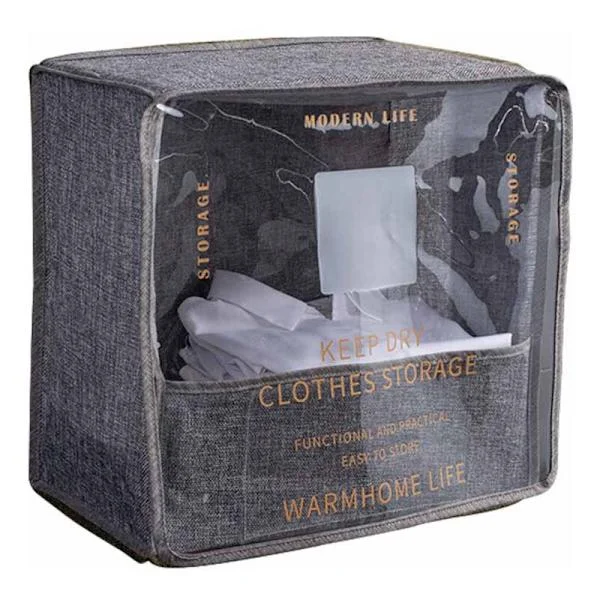 Bedroom, Clothes Storage Box, Bathroom, Hanging Folding Multifunctional Storage and Finishing Box, Grey