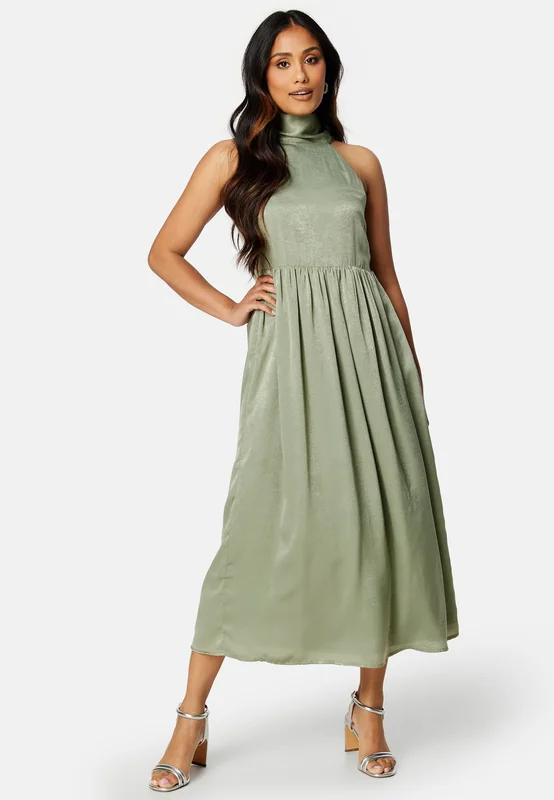 Bubbleroom Occasion - Melvina Midi Dress - Dusty green