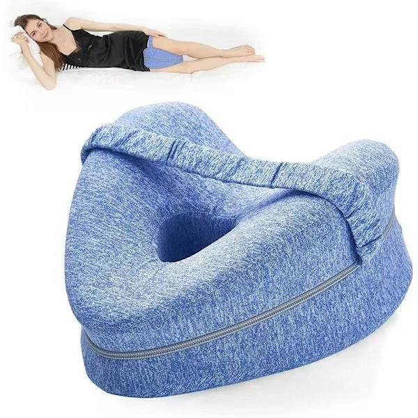 2026 Ny Superbekväm Sidoliggande Knäkudde, Ortopedisk Kudde i Memory Foam blå