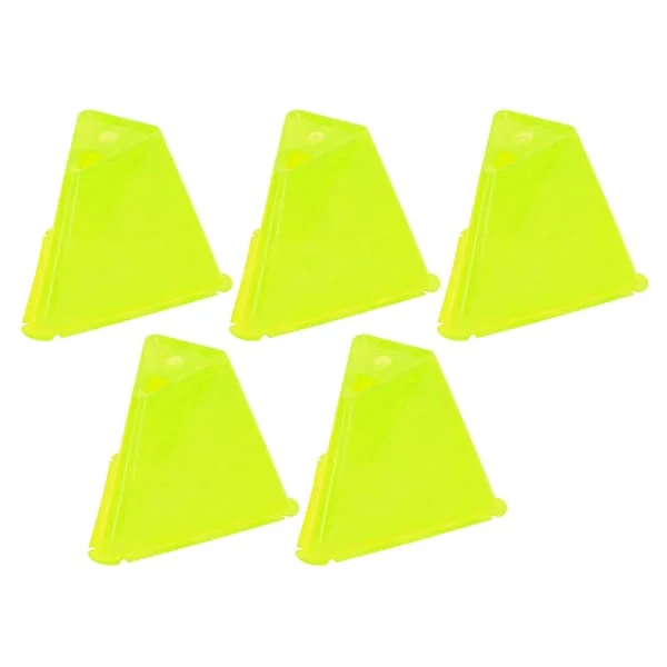5-pack Fotboll Barriär Träningskoner Tåliga Skatemarkörer Vägkoner Gula
