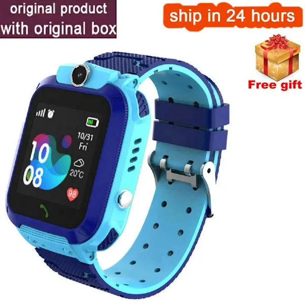 Q12 Smartwatch til børn, SOS telefonur, Smartwatch kamera med SIM-kort, Vandtæt IP67, Børnegave til IOS Android