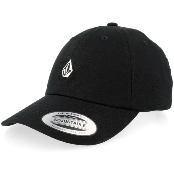 Volcom - Black - unconstructed - Cap - Full Stone Hat Black Dad Cap - Hatstore