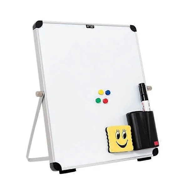 Liten portabel whiteboard för skrivbord, liten magnetisk dubbelsidig whiteboard staffli att göra lista Whit (LGL)