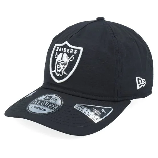 New Era - NFL Zwart unconstructed Cap - Las Vegas Raiders Everyday Nylon Black/White Dad Cap @ Hatstore