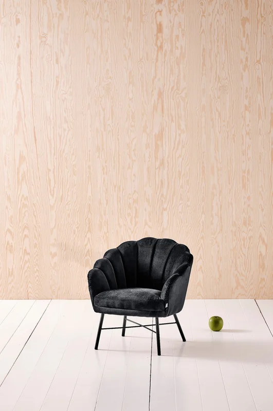 Jotex - Mini Barnfåtölj Plywood - Stål - Polyester - Polyuretan - Sammet Svart WINNIPEG - Köp Barnfåtöljer hos Jotex