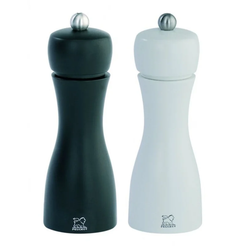 Peugeot Tahiti Duo salt & peberkværn 15 cm, hvid/sort - Hvid og sort | KitchenOne