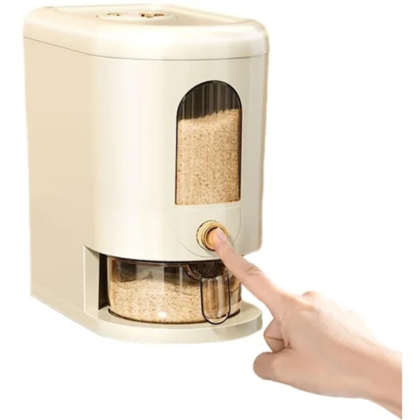 Airtight Rice Container with Lid, Large Rice Dispenser, Airtight Storage (5 kg)