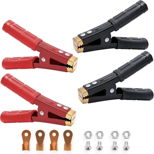 1000A Batteri Startkabler Klemmer, Kraftige Bilbatteri Klemmer Ren Kobber, Batteri Alligatorklemmer til Startkabler 4 STK - Perfekt