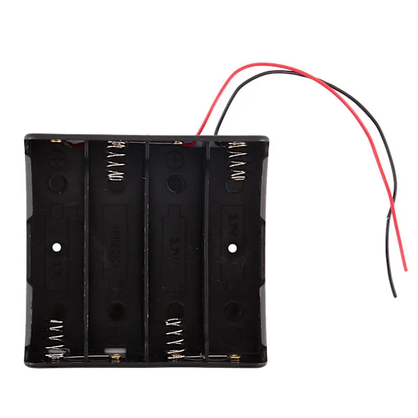 18650 Oppladbart Batteri Plast Holder Oppbevaringsboks med Ledning