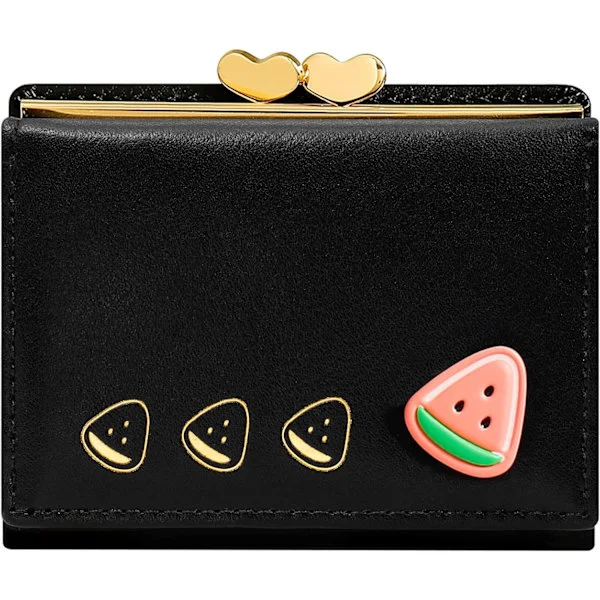 Women's Wallet, Lavender, Faux Leather, Water Resistant, Small Bi-fold with 7 Card Slots, 1 Bill Compartment, 1 ID Window