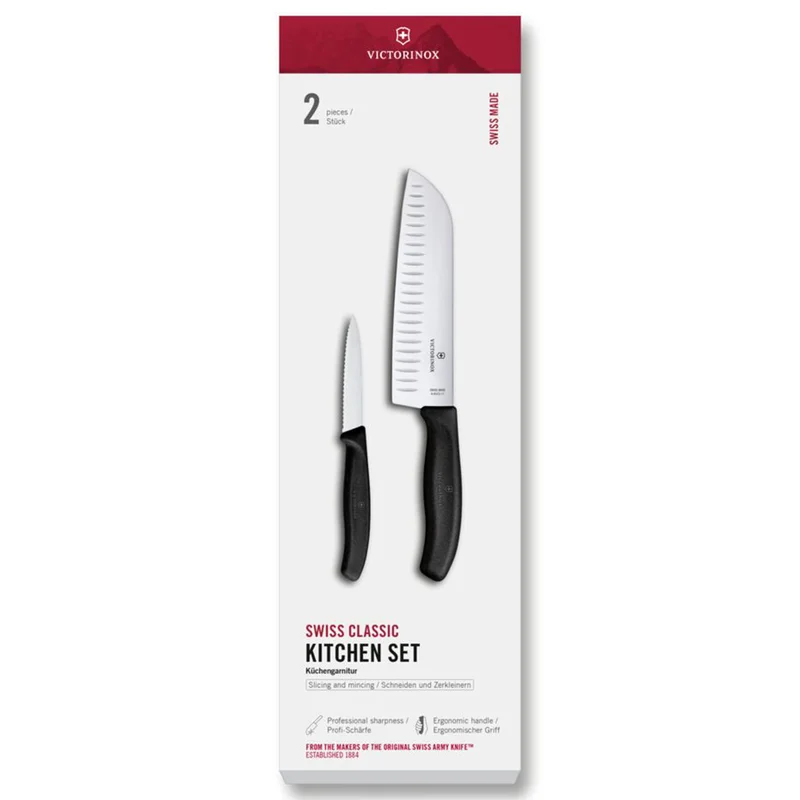 Victorinox Swiss Classic knivsett 2 deler, svart