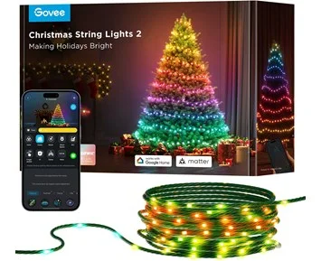 Christmas String Lights 2 - 30M - Govee Smart RGBW LED-julslinga, 30 meter