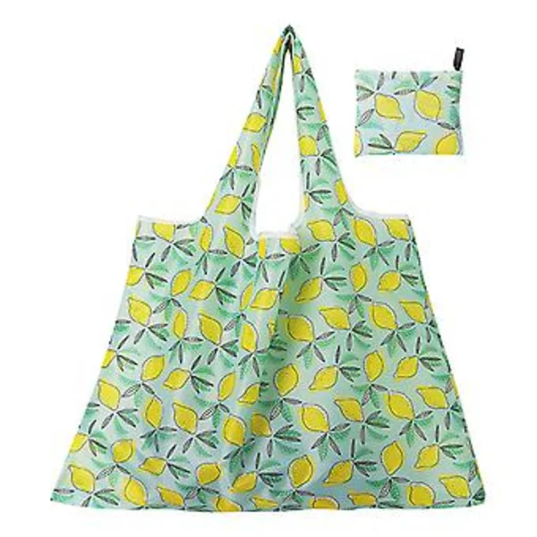 Extra Large Foldable Shopping Bags with Large Capacity Reusable Tote Bag Eco Grocery Bag (Black Blue)