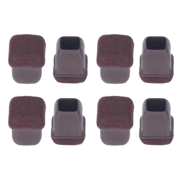8 st Stolsbensskydd TPE Golvskydd Möbelbenskydd Set Kit för Bord Pall Brun S