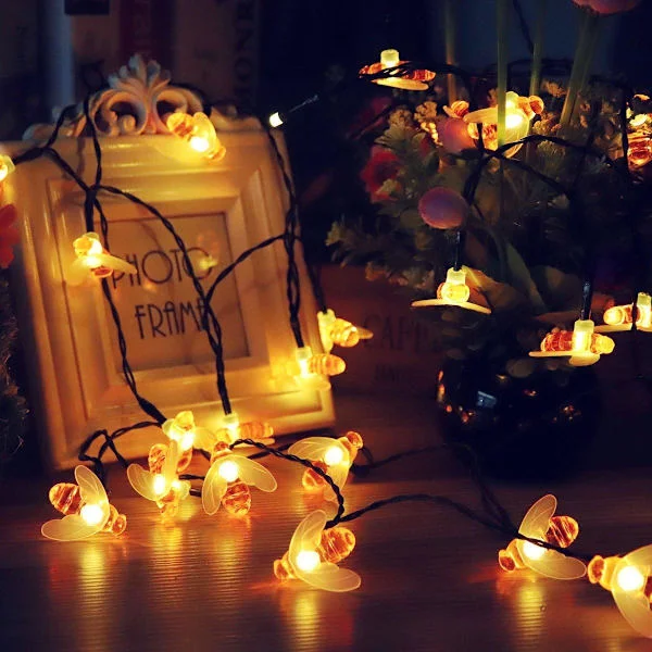 Solar String Lights Outdoor, 50 LED 7M 8 Modes Waterproof Mood