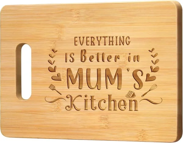 Mors Dag Gaver til Bedstemor, Bedste Bedstemor Gaver, Unik Indgraveret Bambus Skærebræt Gave til Bedstemor Nana Mormor, Sjove Køkken Gaveideer