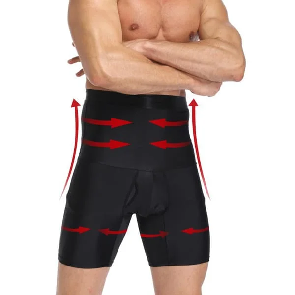 Men's Tummy Control Shorts Soft Stretchy Breathable Men's High Waist Slimming Shorts for Men Hip Waist XXL